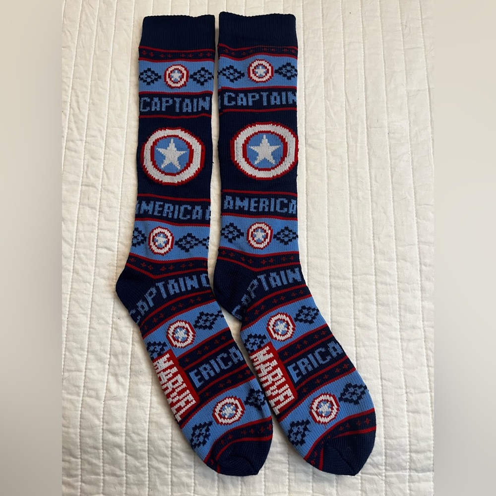 Captain America thick knit socks